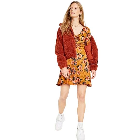Free People Morning Light Floral Mini Dress Women’s XS Yellow Boho - Picture 3 of 13